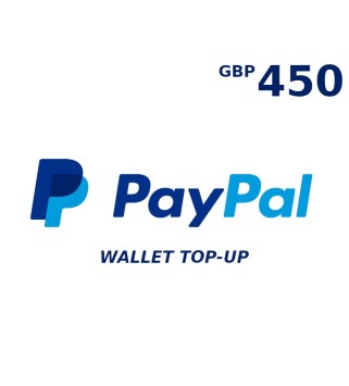 PayPal Wallet 450 GBP Top Up Key GLOBAL
